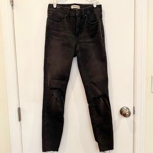 Madewell 9” Mid-Rise Skinny Jeans in Black Sea, 26